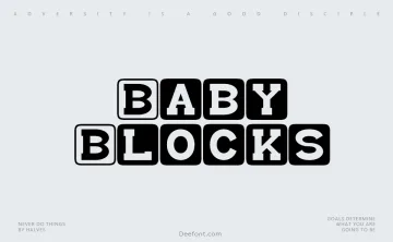 Baby Blocks Typeface