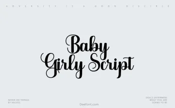 Baby Girly Script Font