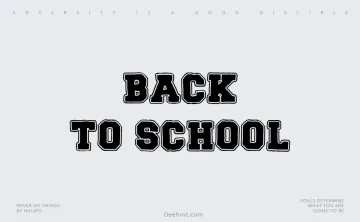Back To School Font