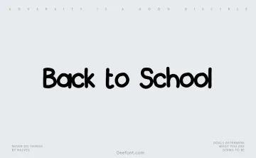 Back to School Typeface