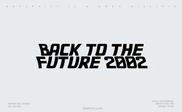 Back to the Future 2002 Font