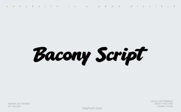 Bacony Script Font