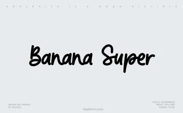 Banana Super Font