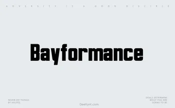 Bayformance Font