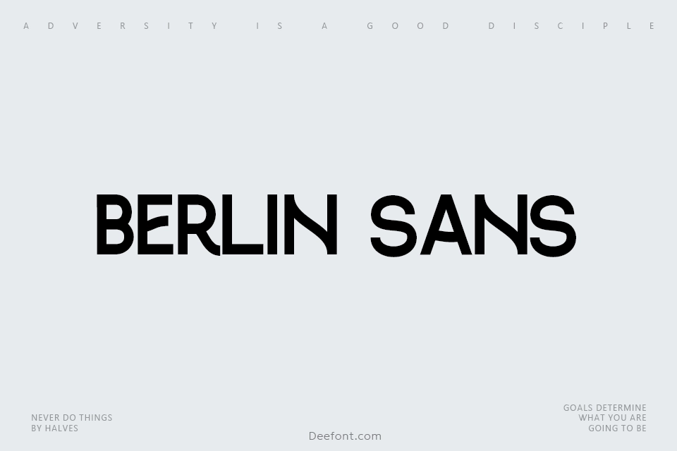 Berlin Sans Font