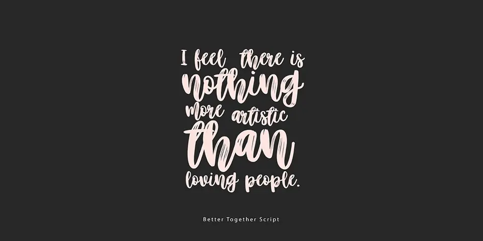 Better Together Script Font