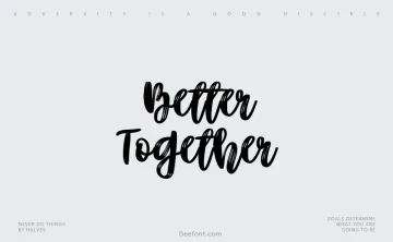 Better Together Script Font