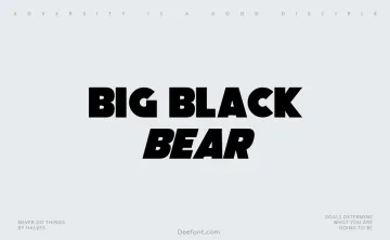 Big Black Bear Font
