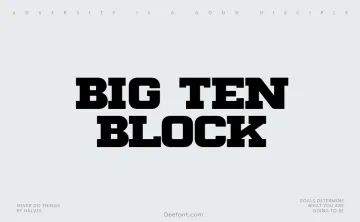 Big Ten Block Font