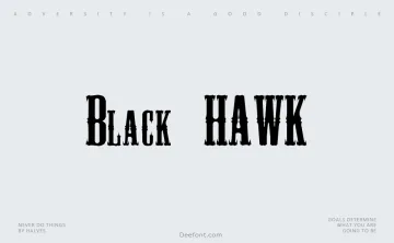 Black Hawk Typeface