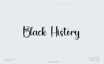 Black History Typeface