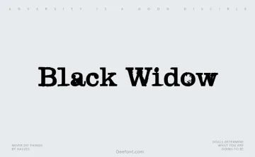 Black Widow Font