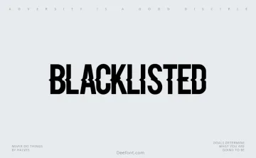 Blacklisted Font