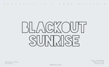 Blackout Sunrise Font