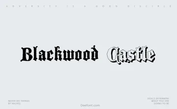 Blackwood Castle Font