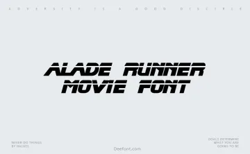Blade Runner Movie Font Font