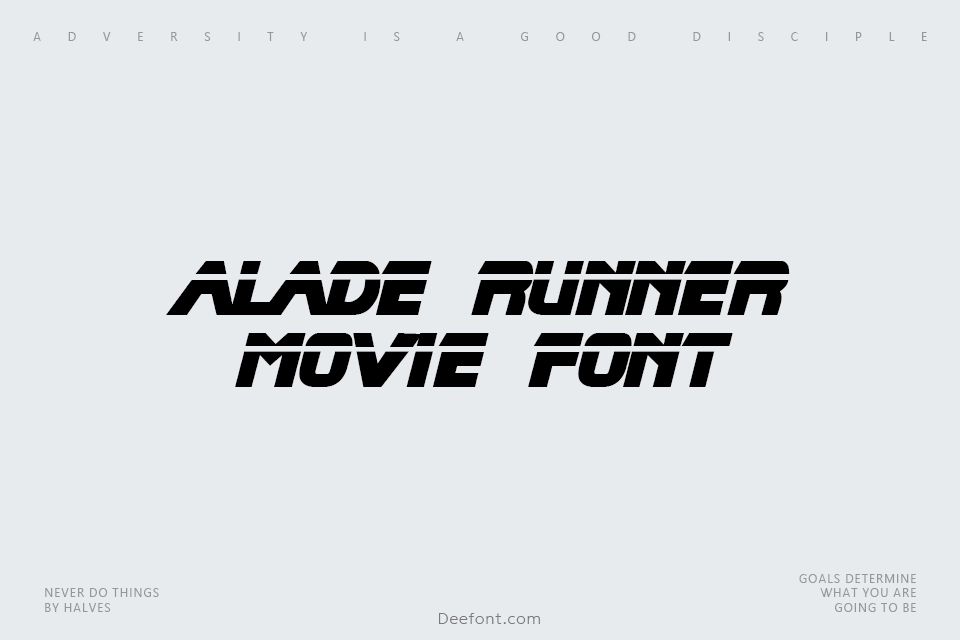 Blade Runner Movie Font Font