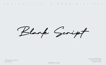 Blank Script Font