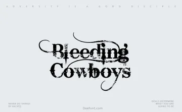 Bleeding Cowboys Font