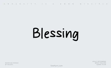 Blessing Font