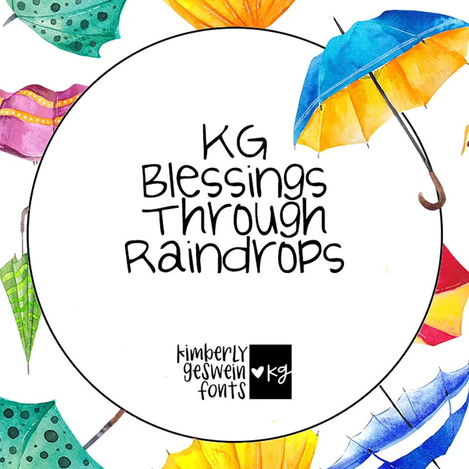 Blessings through Raindrops Font