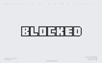 Blocked Font