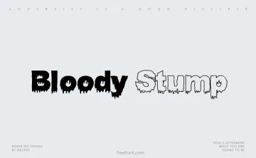 Bloody Stump Font