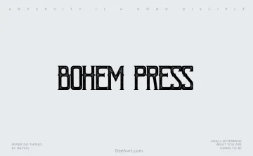 Bohem Press Font