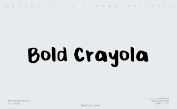 Bold Crayola Font