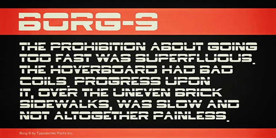 Borg 9 Font