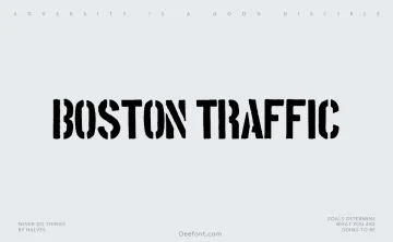 Boston Traffic Font