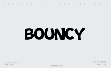 Bouncy Font