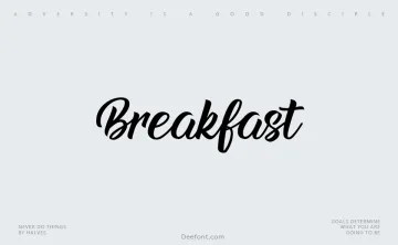 Breakfast Font