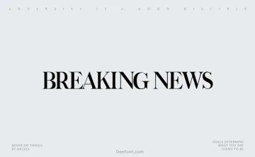 Breaking News Font