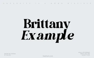 Brittany Example Font