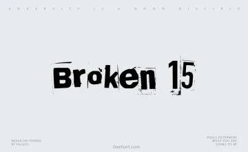 Broken 15 Font