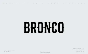 Bronco Font