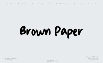 Brown Paper Font