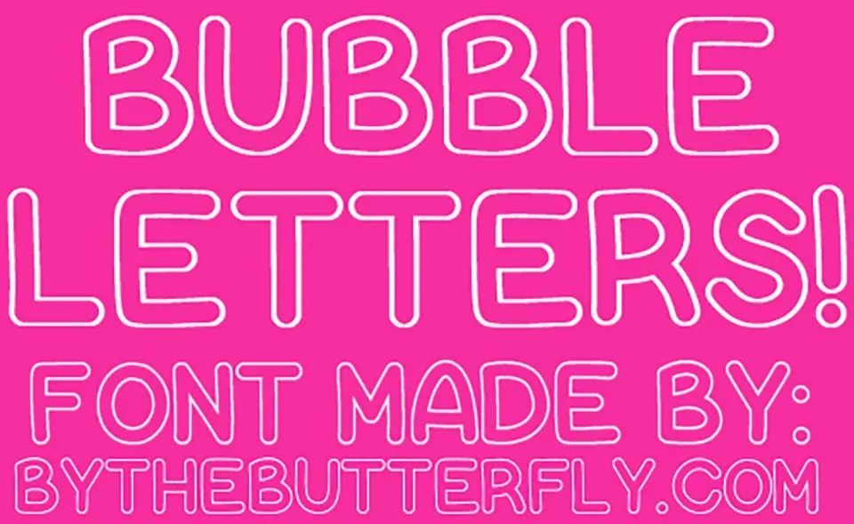 Bubble Letters Font