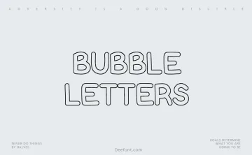 Bubble Letters Font