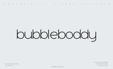 bubbleboddy Font