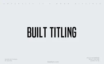 Built Titling Font Family