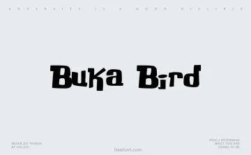 Buka Bird Font