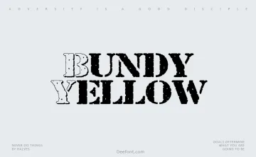 Bundy Yellow Font