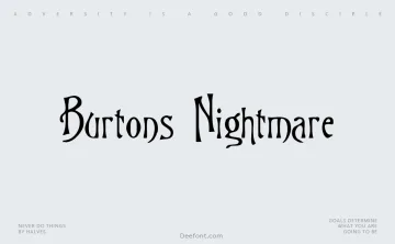 Burton’s Nightmare Font