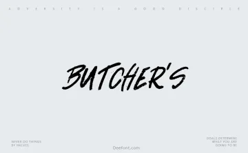 Butcher’s Font