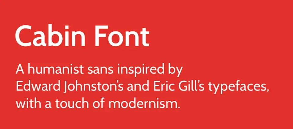 Cabin Font Family