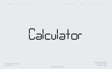 Calculator Font