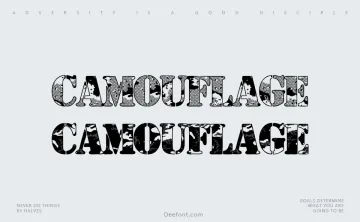 Camouflage Font