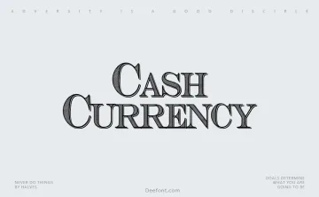 Cash Currency Font